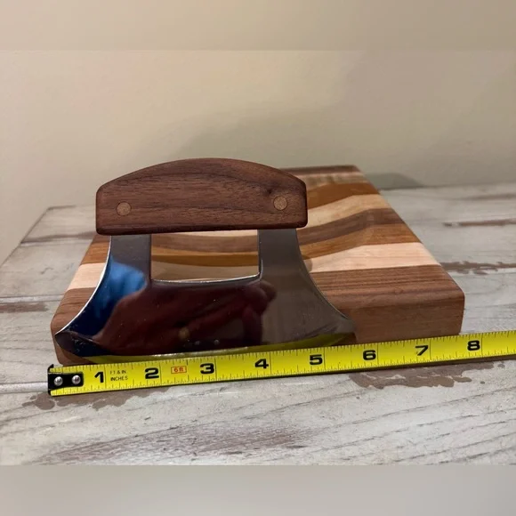 Quality USA Multi Wood Ulu Knife Cutting Chopping Bowl Board - Picture 6 of 7